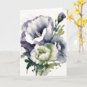 Lisianthus - Aquarellblumen Karte (Gelbe Blume)