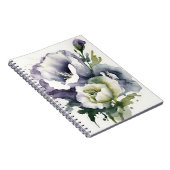 Lisianthus - Aquarellblumen Notizblock (Rechte Seite)