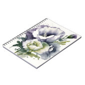 Lisianthus - Aquarellblumen Notizblock (Linke Seite)