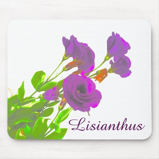 Lisianthus Purple Flowers Mousepad (Vorne)