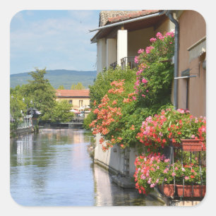 L'Isle sur la Sorgue in Frankreich Quadratischer Aufkleber