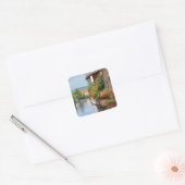 L'Isle sur la Sorgue in Frankreich Quadratischer Aufkleber (Umschlag)