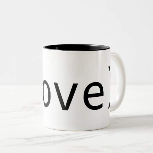 Lisp-Liebe-Tasse Zweifarbige Tasse (VorderseiteRechts)
