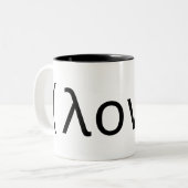 Lisp-Liebe-Tasse Zweifarbige Tasse (Vorderseite Links)