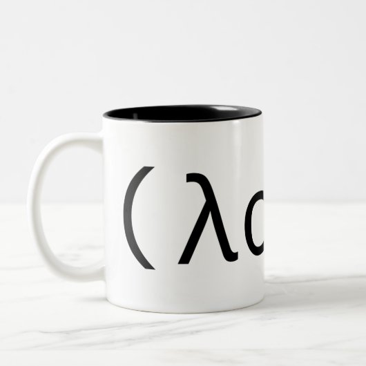Lisp-Liebe-Tasse Zweifarbige Tasse (Links)
