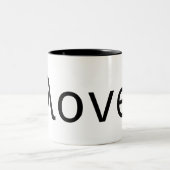 Lisp-Liebe-Tasse Zweifarbige Tasse (Mittel)