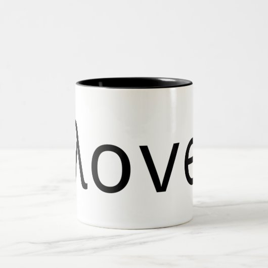 Lisp-Liebe-Tasse Zweifarbige Tasse (Mittel)
