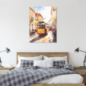 Lissabon Aquarellkunst Leinwanddruck (Insitu (Schlafzimmer))
