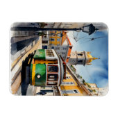 Lissabon Aquarellkunst Magnet (Horizontal)