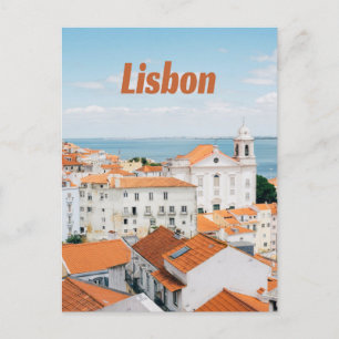 Lissabon Atlantische Strände Rote Dächer Postkarte