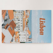 Lissabon Atlantische Strände Rote Dächer Puzzle (Horizontal)