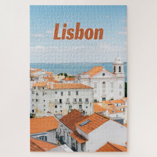 Lissabon Atlantische Strände Rote Dächer Puzzle (Vertikal)