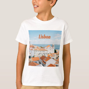 Lissabon Atlantische Strände Rote Dächer T-Shirt