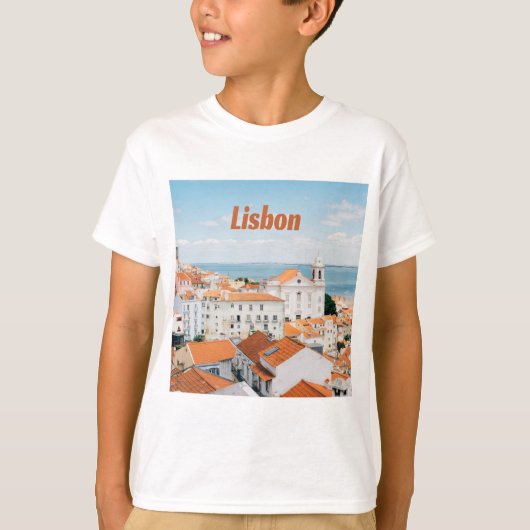 Lissabon Atlantische Strände Rote Dächer T-Shirt (Vorderseite)