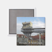 Lissabon. Aufzug Santa Justa. Magnet (Vorderseite/Rückseite)