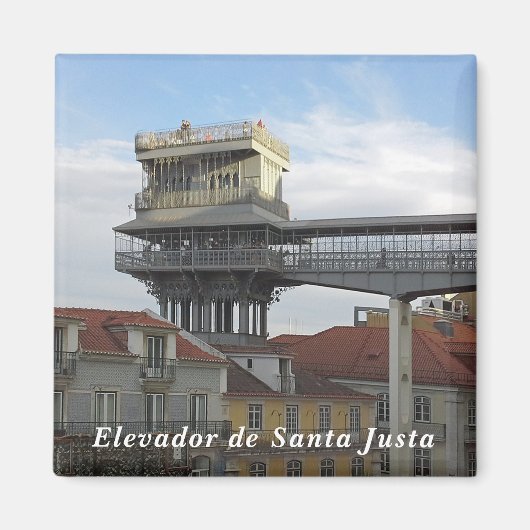 Lissabon. Aufzug Santa Justa. Magnet (Vorne)