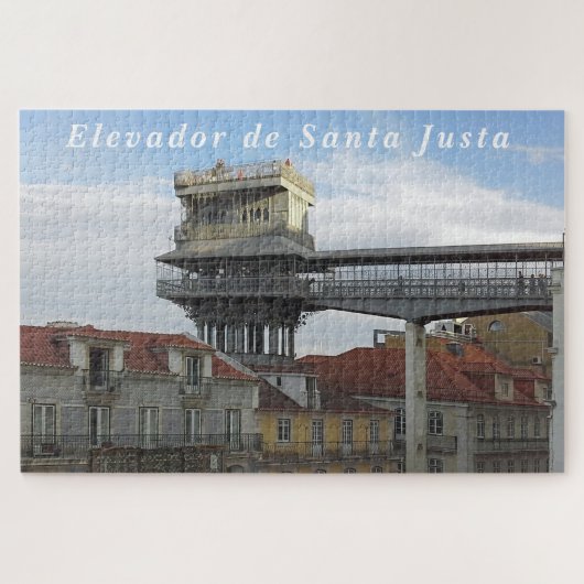 Lissabon. Aufzug Santa Justa. Puzzle (Horizontal)