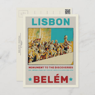 Lissabon-Belem-Statuen Postkarte