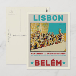 Lissabon-Belem-Statuen Postkarte