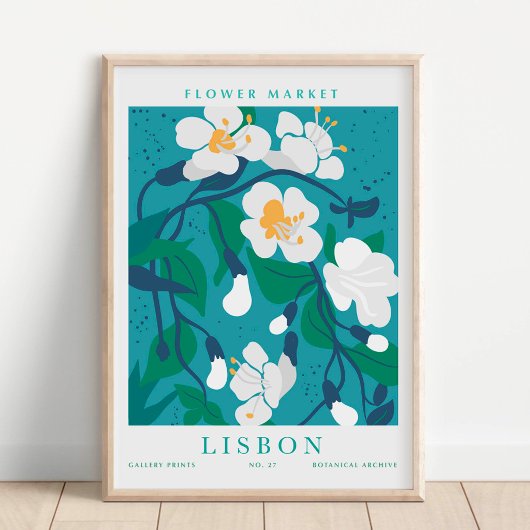 Lissabon Blumenmarkt Botanisch Poster