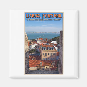 Lissabon - Boot auf dem Tejo Magnet