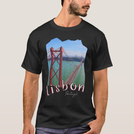Lissabon Brücke Portugal Souvenir Ponte 2 T-Shirt (Vorderseite)