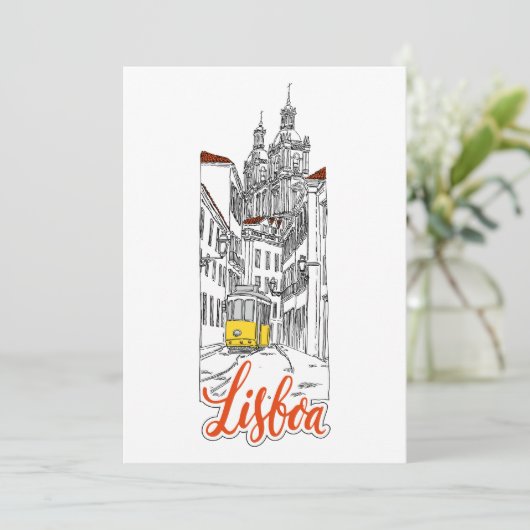 Lissabon Feiertagskarte (Stehend Vorderseite)