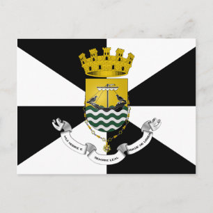 Lissabon-Flagge, Portugal Postkarte