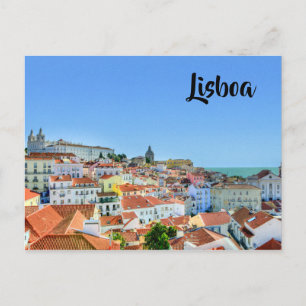 Lissabon-Gebäude Postkarte