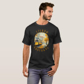 Lissabon Gelbe Straßenbahn Retro gestört T-Shirt (Vorne ganz)
