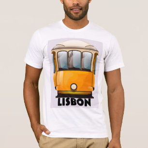 Lissabon gelbes Straßenbahn-Reiseposter T-Shirt