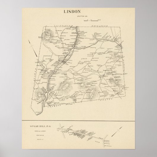 Lissabon, Grafton Co Poster (Vorne)