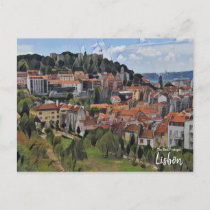 Lissabon - Grünes Portugal Postkarte