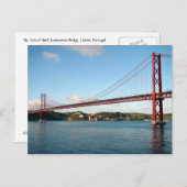 Lissabon-Hängebrücke Postkarte (Vorne/Hinten)