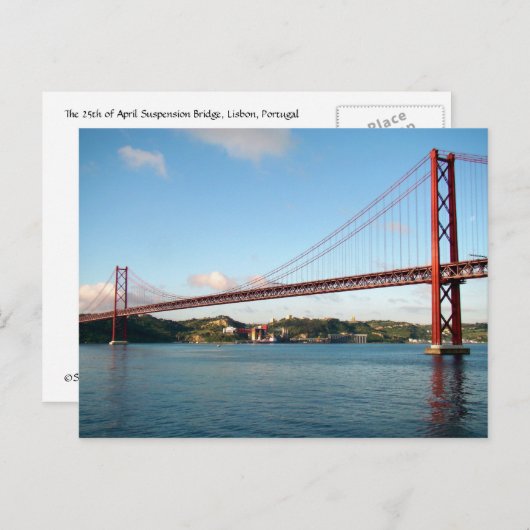 Lissabon-Hängebrücke Postkarte (Vorne/Hinten)