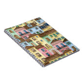 Lissabon-Häuser: Aquarellfarben-Muster. Notizblock (Rechte Seite)