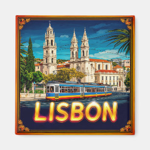 🧲 Lissabon Historisches Viertel Reiseerinnerung Magnet
