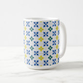 Lissabon hübsche Fliesen oder Azulejo-Muster Kaffeetasse (VorderseiteRechts)