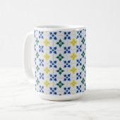 Lissabon hübsche Fliesen oder Azulejo-Muster Kaffeetasse (Vorderseite Links)
