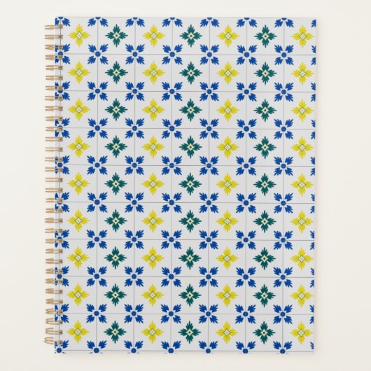 Lissabon hübsche Fliesen oder Azulejo-Muster Planer (Vorderseite)