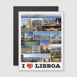 Lissabon - I Liebe - Portugal - Magnetkarte