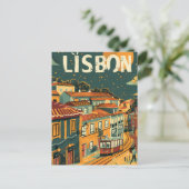 Lissabon Jahrgang Reise und Kunst Postkarte (Stehend Vorderseite)