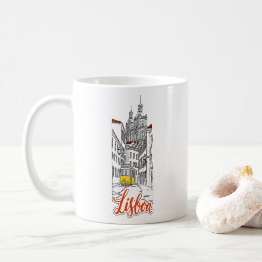 Lissabon Kaffeetasse (Mit Donut)