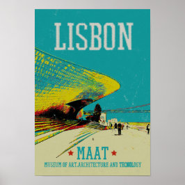 Lissabon MAAT Museum Illustration Portugal Poster