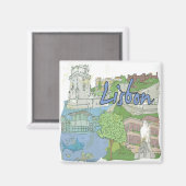 Lissabon Magnet (Vorderseite/Rückseite)