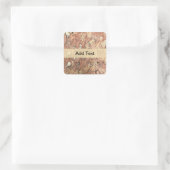 Lissabon-Marmor Quadratischer Aufkleber (Tasche)