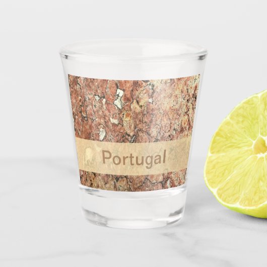 Lissabon-Marmor Schnapsglas (Vorderseite)