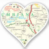 Lissabon-Ohio-Karte Aufkleber (Vorderseite)