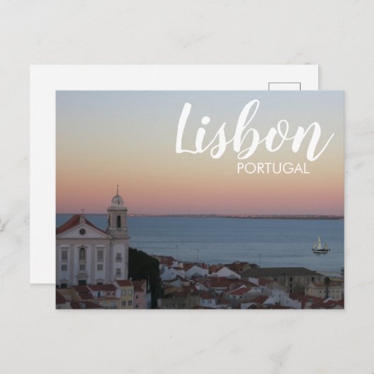 Lissabon Portugal Alfama Sunset Postkarte (Vorne/Hinten)