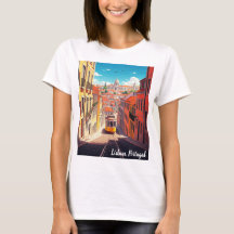 Lissabon Portugal Anime Style T - Shirt